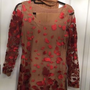 Beautiful net 3 piece suit.